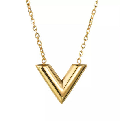 V Necklace Silver