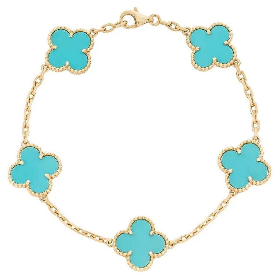 Clover Bracelet Ocean - Gold